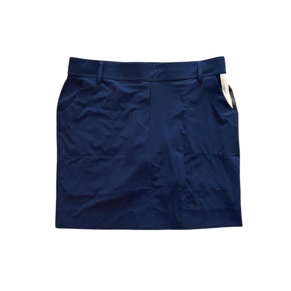Belyn Key Navy Blue Pencil Skort Side Pockets Womens Size Medium